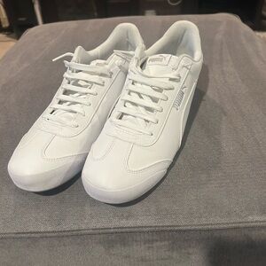 Puma White Low-Profile Sneakers